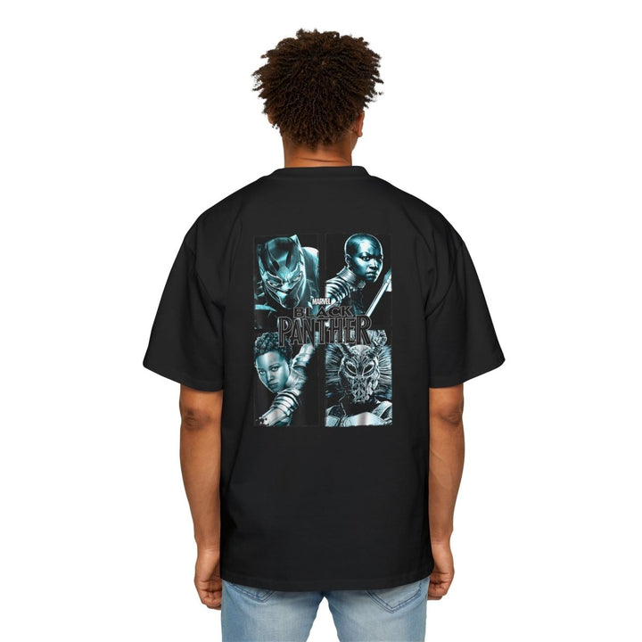 Men's Oversized Black Panther Tee - Stylish Graphic T-Shirt for Comic Fans - S - Black - Men's Oversized Black Panther Tee - Stylish Graphic T-Shirt for Comic Fans - Tatoo Tee