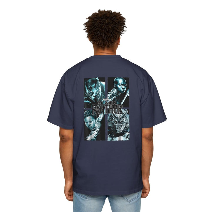 Men's Oversized Black Panther Tee - Stylish Graphic T-Shirt for Comic Fans - S - Midnight Blue - Men's Oversized Black Panther Tee - Stylish Graphic T-Shirt for Comic Fans - Tatoo Tee
