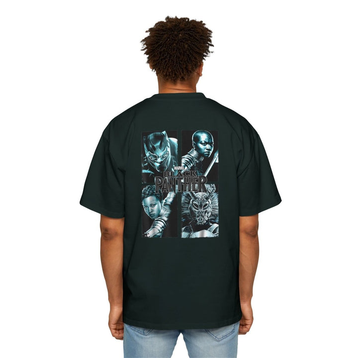 Men's Oversized Black Panther Tee - Stylish Graphic T-Shirt for Comic Fans - S - Pine Green - Men's Oversized Black Panther Tee - Stylish Graphic T-Shirt for Comic Fans - Tatoo Tee