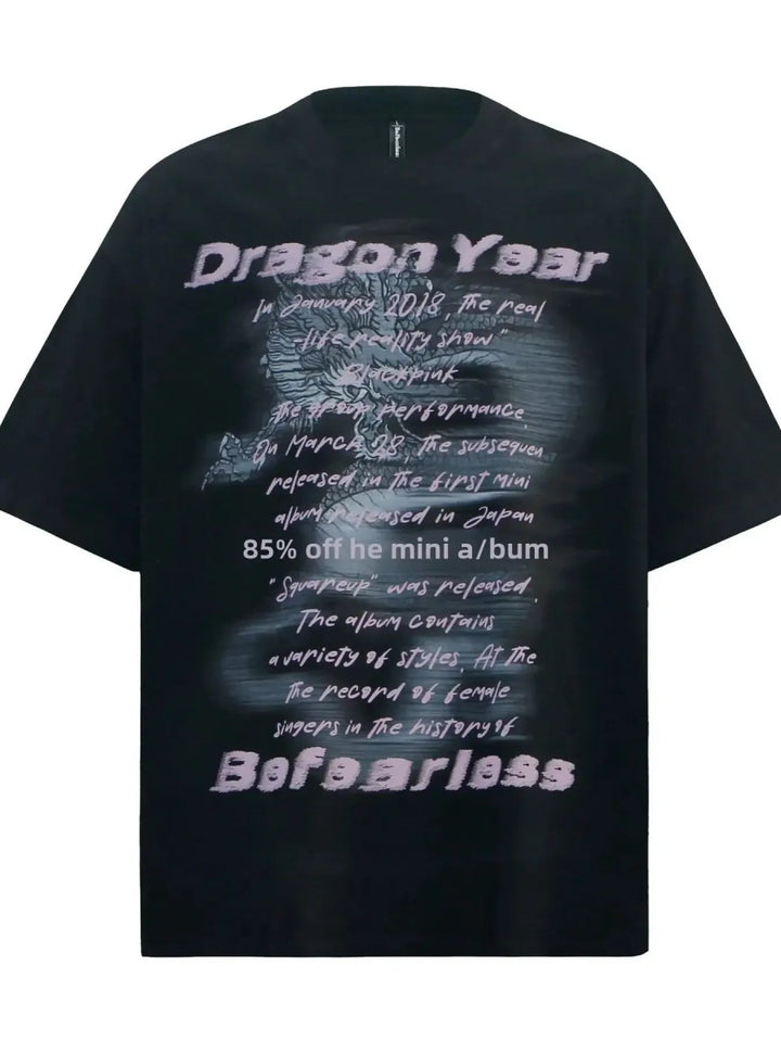 Men's Oversized Dragon Graphic T-Shirt - Black - S - 1c70f007319143fdaf7fdc7bb11b4331 - Max - Origin - Tatoo Tee