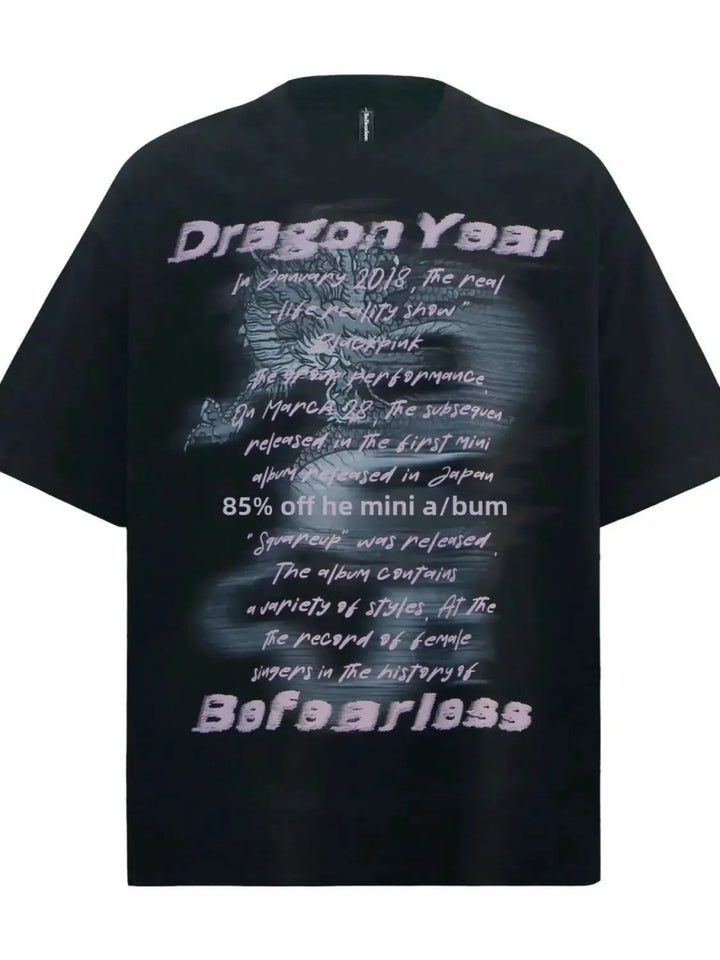 Men's Oversized Dragon Graphic T-Shirt - White - S - 4123e8e5 - c208 - 4cf6 - a01b - a41221b8c3b7 - Max - Origin - Tatoo Tee
