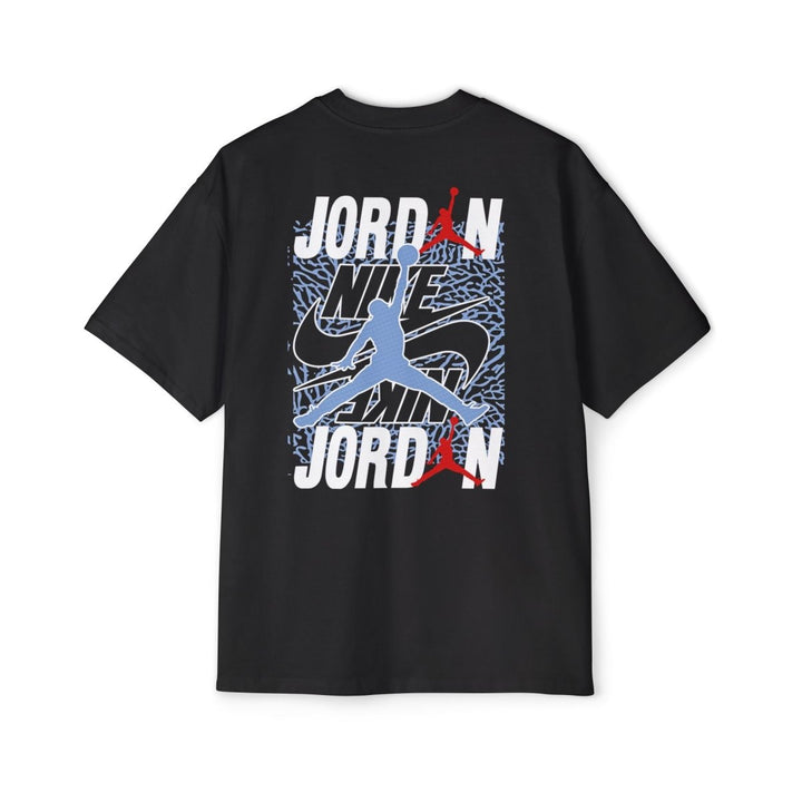 Men's Oversized Graphic Tee - Jordan & Nike Design - S - Black - Men's Oversized Graphic Tee - Jordan & Nike Design - Tatoo Tee