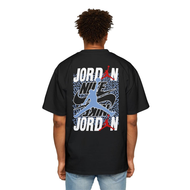 Men's Oversized Graphic Tee - Jordan & Nike Design - S - Black - Men's Oversized Graphic Tee - Jordan & Nike Design - Tatoo Tee