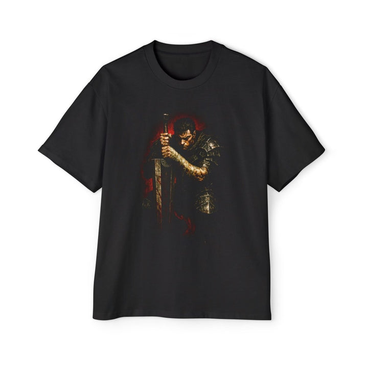 Men's Oversized Graphic Tee - Warrior Design, Comfortable Casual Wear Unisex Fashion - S - Black - Men's Oversized Graphic Tee - Warrior Design, Comfortable Casual Wear Unisex Fashion - Tatoo Tee