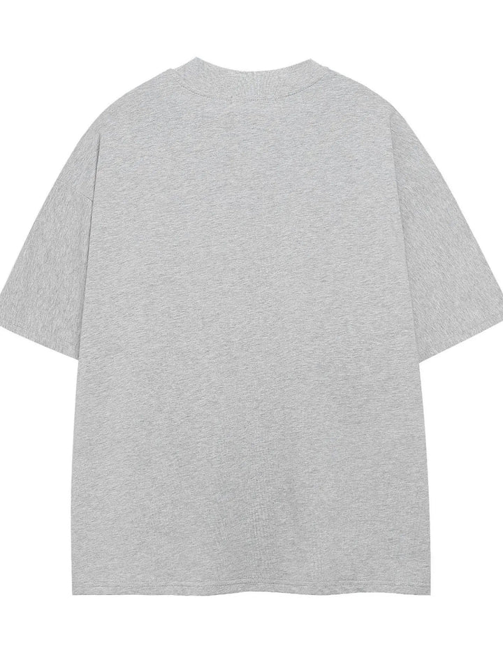 Men's Oversized Letter Graphic T-Shirt - Grey - M - 57aad05e6f4f4596a8ad63e76e6fff7d - Max - Origin - Tatoo Tee