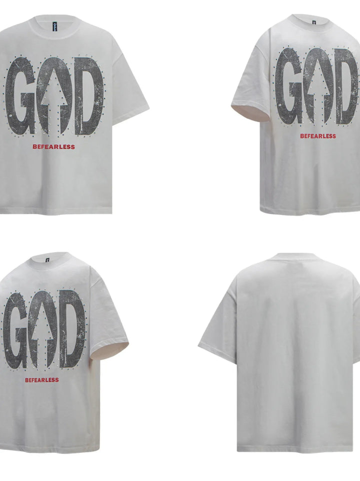Men's Oversized Letter Graphic T-Shirt - White - S - 6d884e90dd3a42089fa622e207c32fb4 - Max - Origin - Tatoo Tee