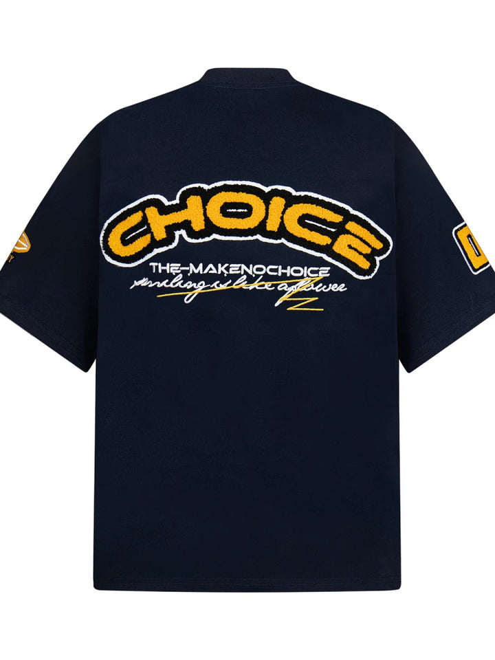 Men's Oversized Letter Short Sleeve T-Shirt - Navy Blue - M - b74e55a6c7dc4f158992e330ab75de1e - Max - Origin - Tatoo Tee