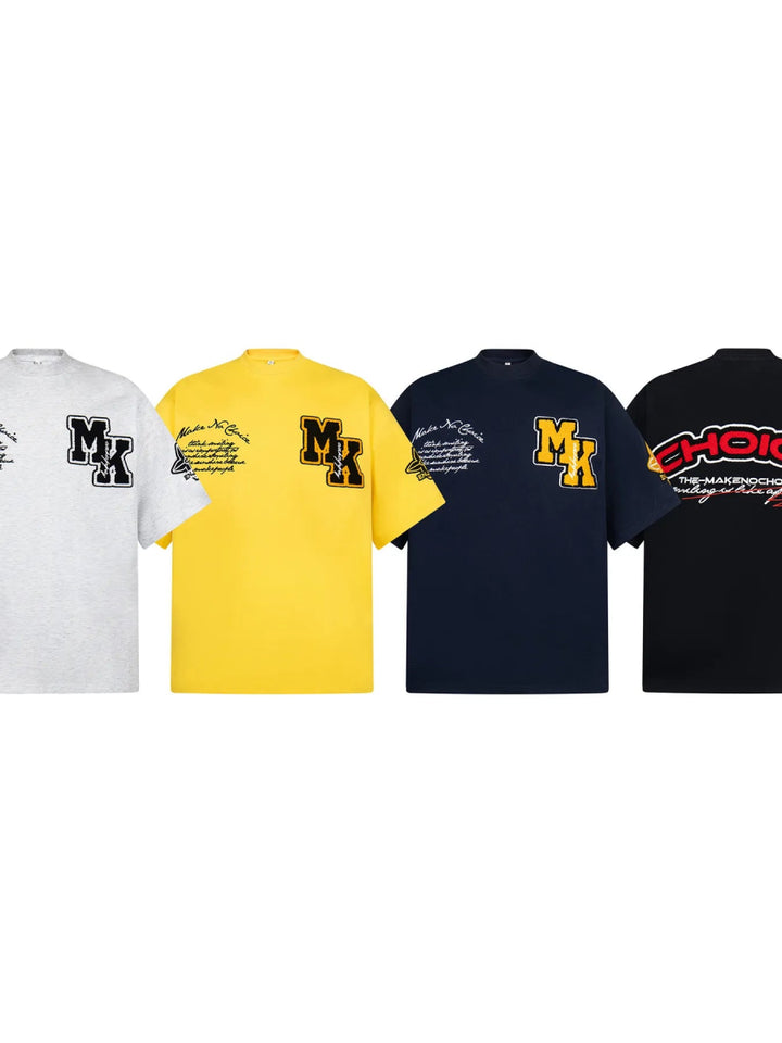 Men's Oversized Letter Short Sleeve T-Shirt - Yellow - M - 0314aedf2cce4b53a8e2cd0847201d89 - Max - Origin - Tatoo Tee