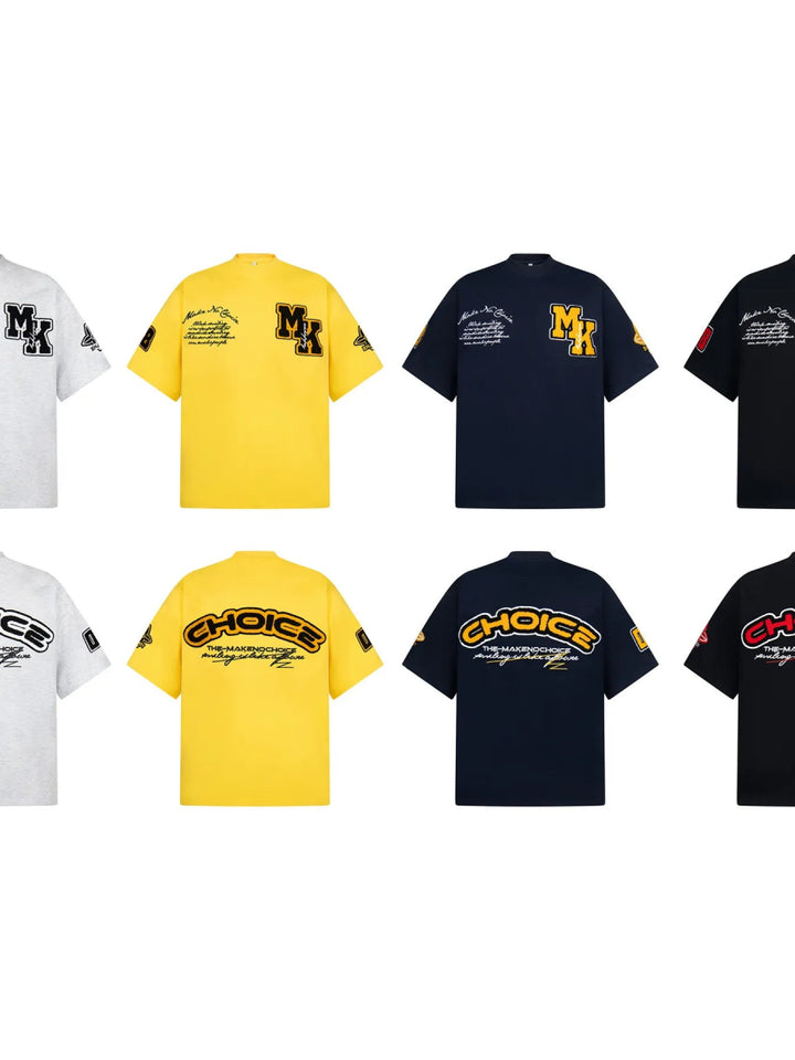 Men's Oversized Letter Short Sleeve T-Shirt - Yellow - M - 5a63fde7a50f4feb865ccea2b9f5a3e4 - Max - Origin - Tatoo Tee