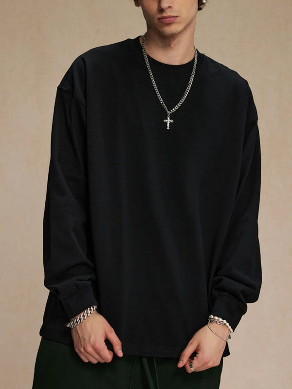 Men's Oversized Long Sleeve T-Shirt - Black - S - d147e562 - 77f9 - 43b8 - 9867 - d6442d617232 - Max - Origin - Tatoo Tee