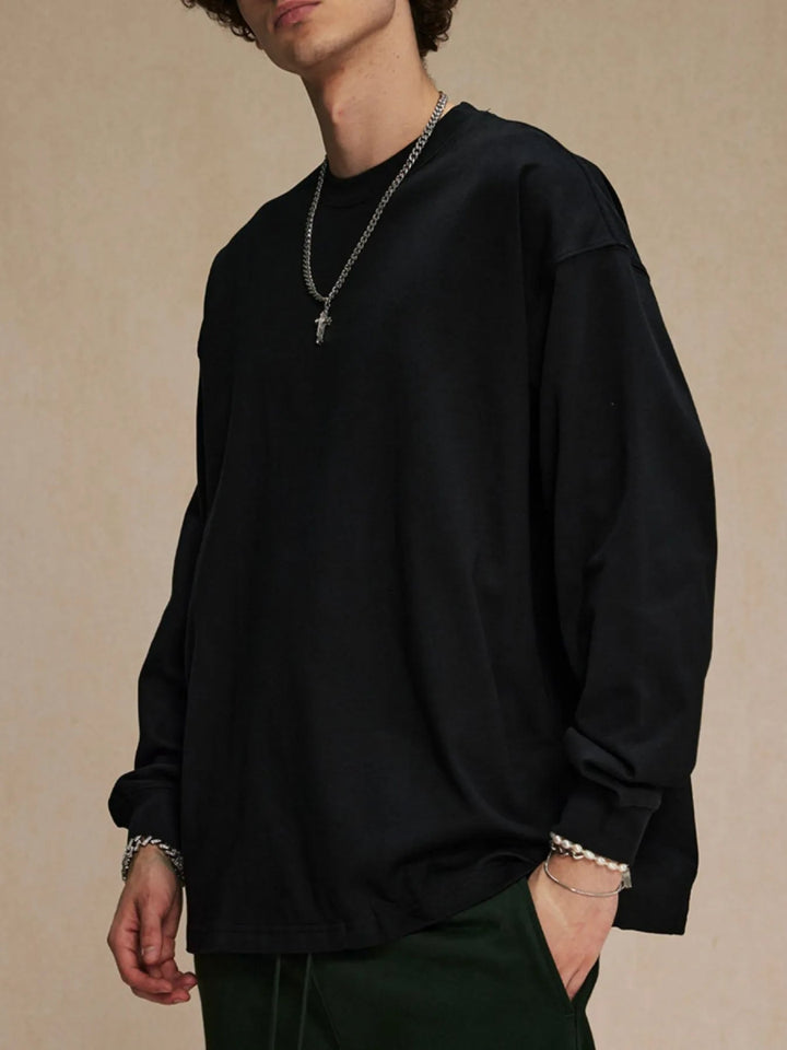 Men's Oversized Long Sleeve T-Shirt - Black - S - 22746668 - 0629 - 4c9b - 8519 - 29709c516116 - Max - Origin - Tatoo Tee