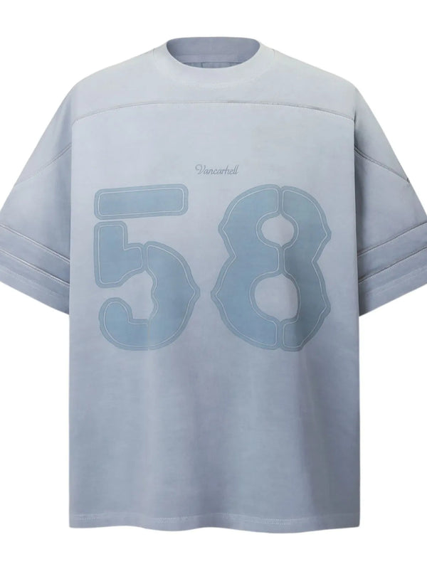 Men's Oversized Number 58 Short Sleeve T-Shirt - Blue - M - c4314475 - a4ed - 4c31 - 9647 - 1c98d04ce180 - Max - Origin - Tatoo Tee