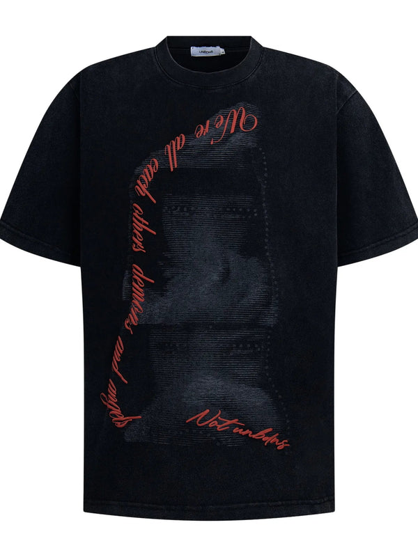 Men's Oversized Round Neck T-Shirt - Black - S - 8b7e6fa7853d4c93a0ff78f9fab9ebf0 - Max - Origin - Tatoo Tee