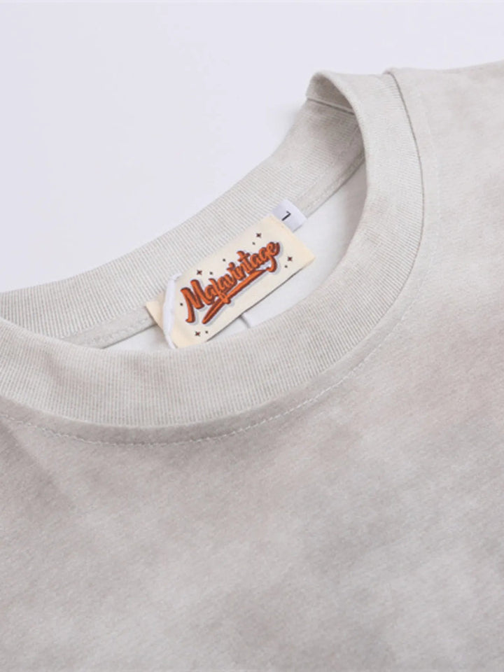 Men's Oversized Round Neck T-Shirt - Gray - S - 6a2e7d390f77445a97631f1dc98d0ea6 - Max - Origin - Tatoo Tee