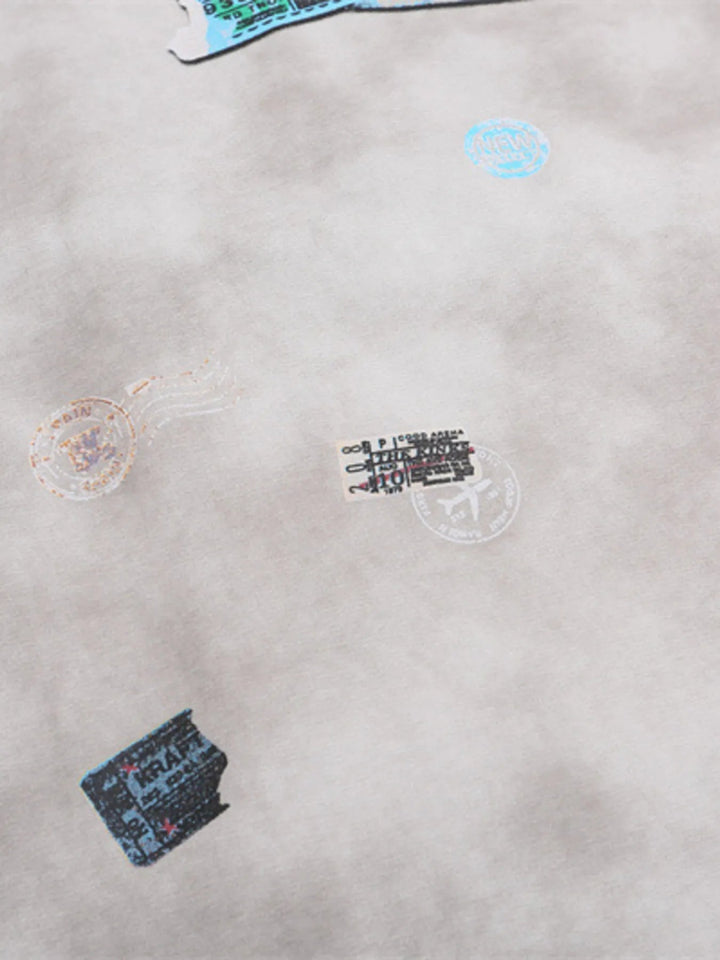 Men's Oversized Round Neck T-Shirt - Gray - S - 61f66d02cc5a41a3a9dd5306bfbcc4fd - Max - Origin - Tatoo Tee