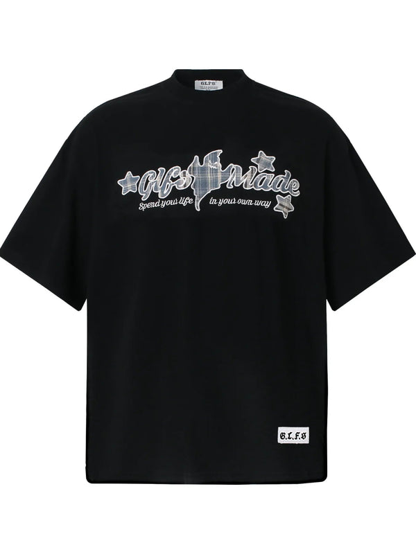 Men's Oversized Short Sleeve T-Shirt - Black - M - 69638a433fa3486686f125c18110f56d - Max - Origin - Tatoo Tee