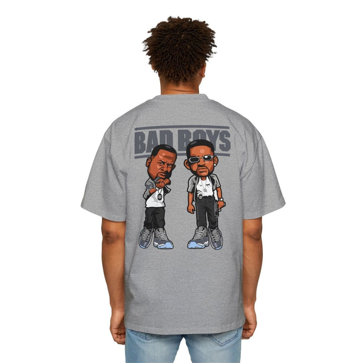 Men's Oversized Tee - 'Bad Boys' Graphic Shirt for Casual Style - S - Athletic Heather - Men's Oversized Tee - 'Bad Boys' Graphic Shirt for Casual Style - Tatoo Tee