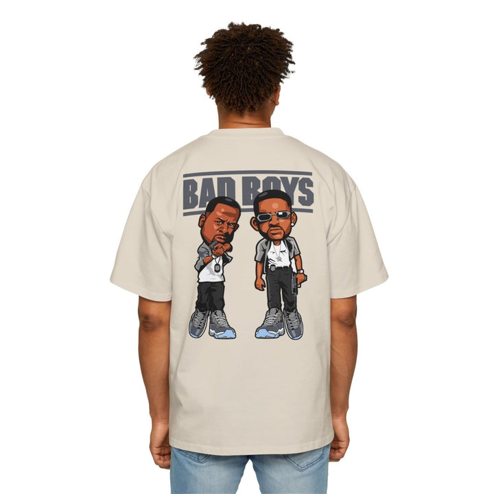Men's Oversized Tee - 'Bad Boys' Graphic Shirt for Casual Style - S - Athletic Heather - Men's Oversized Tee - 'Bad Boys' Graphic Shirt for Casual Style - Tatoo Tee