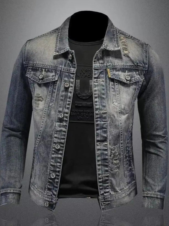 Men's Plus Size Button Up Long Sleeve Denim Jacket - Retro - M - 687103d59e744c048f733637fba423ed - Max - Origin - Tatoo Tee
