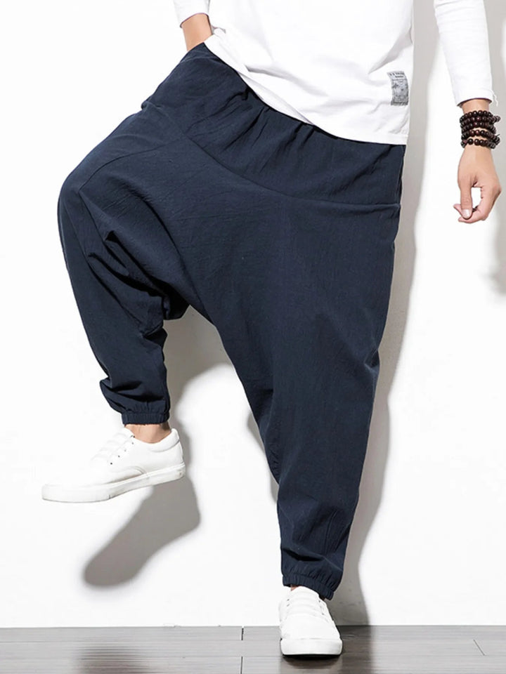 Men's Plus Size Casual Drop Crotch Jogger Pants - Navy - M - a02a8348f96f4d1d8f91a1d9d2101b46 - Max - Origin - Tatoo Tee