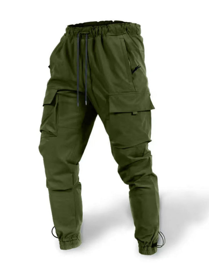 Men's Plus Size Drawstring Pants with Cargo Pockets - Army Green - M - f8903aff - daba - 487c - 87a8 - 0114121db3da - Max - Tatoo Tee