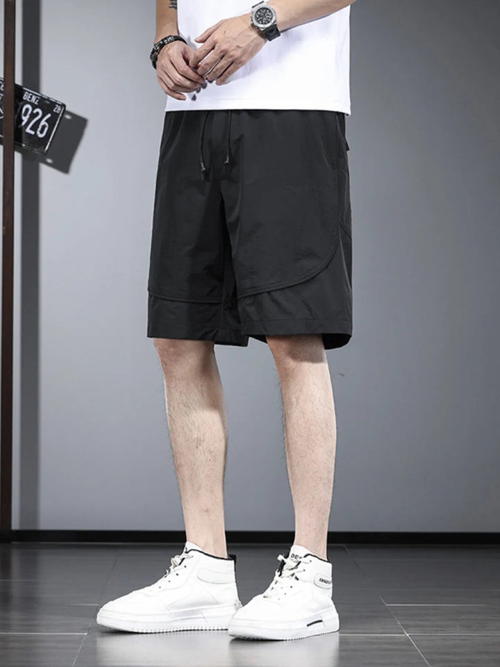 Men's Plus Size Drawstring Pocketed Shorts - Black - M - 7408fd835d304312a472602ae0fa3612 - Max - Origin - Tatoo Tee