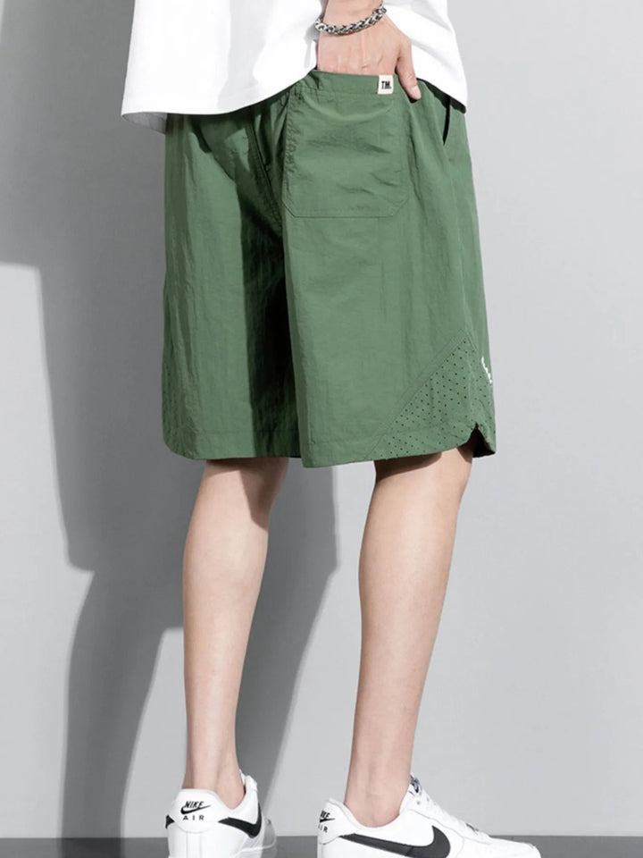 Men's Plus Size Drawstring Shorts with Pockets - Green - M - f5220312 - 0e1d - 48cf - b4fc - 93b1cb058c4f - Max - Origin - Tatoo Tee