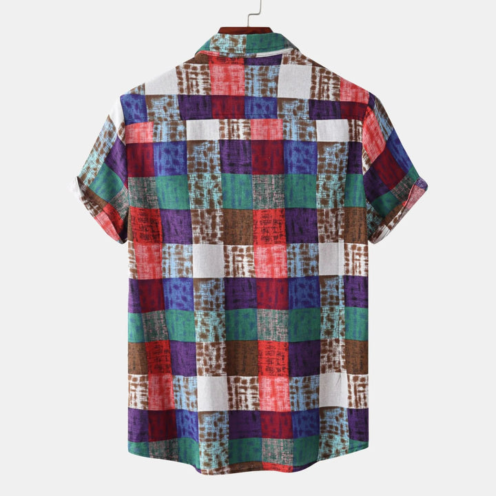 Men's Plus Size Plaid Button Up Short Sleeve Shirt - Green - M - f11879c3f7a345438474a7128f6380c2 - Max - Origin - Tatoo Tee