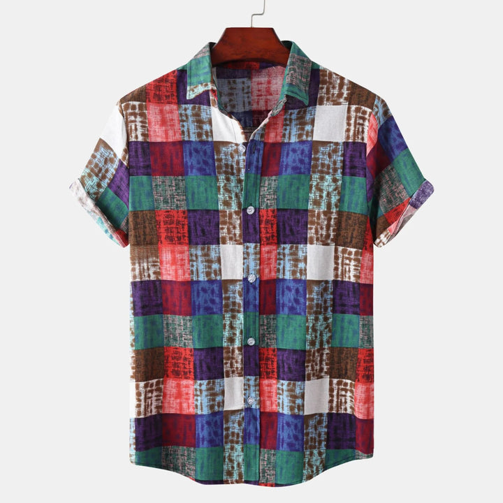 Men's Plus Size Plaid Button Up Short Sleeve Shirt - Green - M - 162dfa4c5bb44c7c96968c9a7cf0efbc - Max - Origin - Tatoo Tee