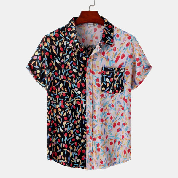Men's Plus Size Printed Button Up Short Sleeve Shirt - Black - M - acc1b1d6e0fc4c00838f03ef2a25e4e9 - Max - Origin - Tatoo Tee