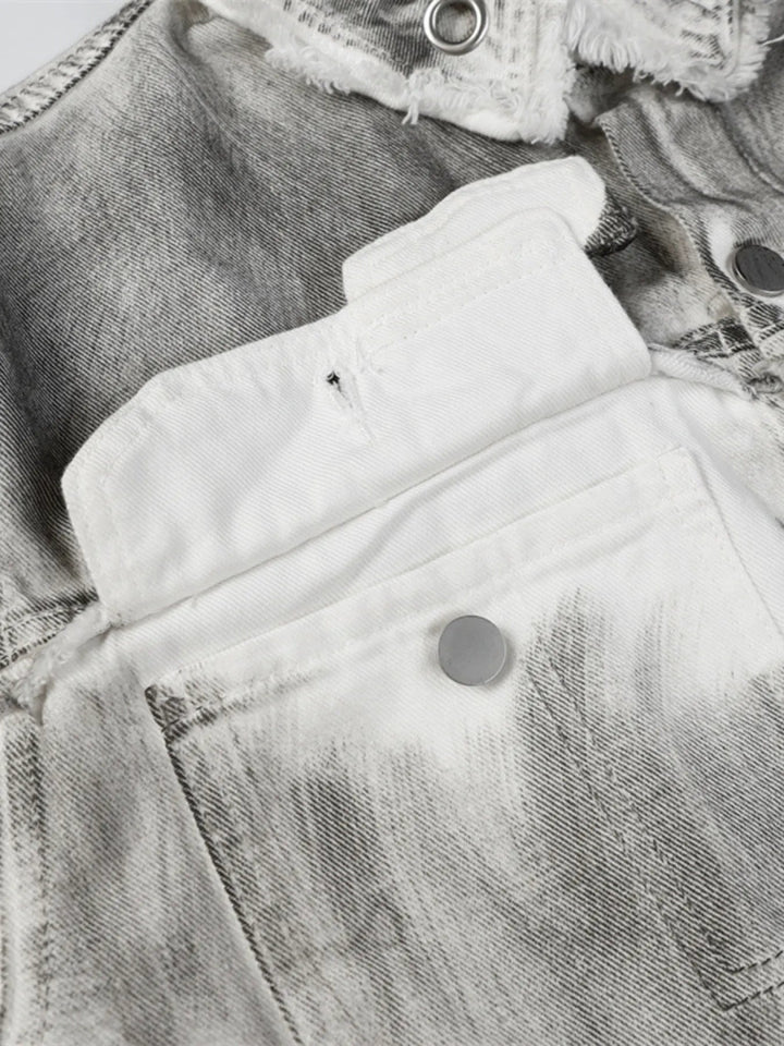 Men's Plus Size Wash Button Up Long Sleeve Denim Jacket - Dirty White - M - a2cce42d698d4e69a5c421221026247d - Max - Origin - Tatoo Tee