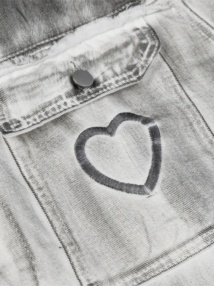 Men's Plus Size Wash Button Up Long Sleeve Denim Jacket - Dirty White - M - 93f83c09bcc544a88cbec143a576ffc0 - Max - Origin - Tatoo Tee