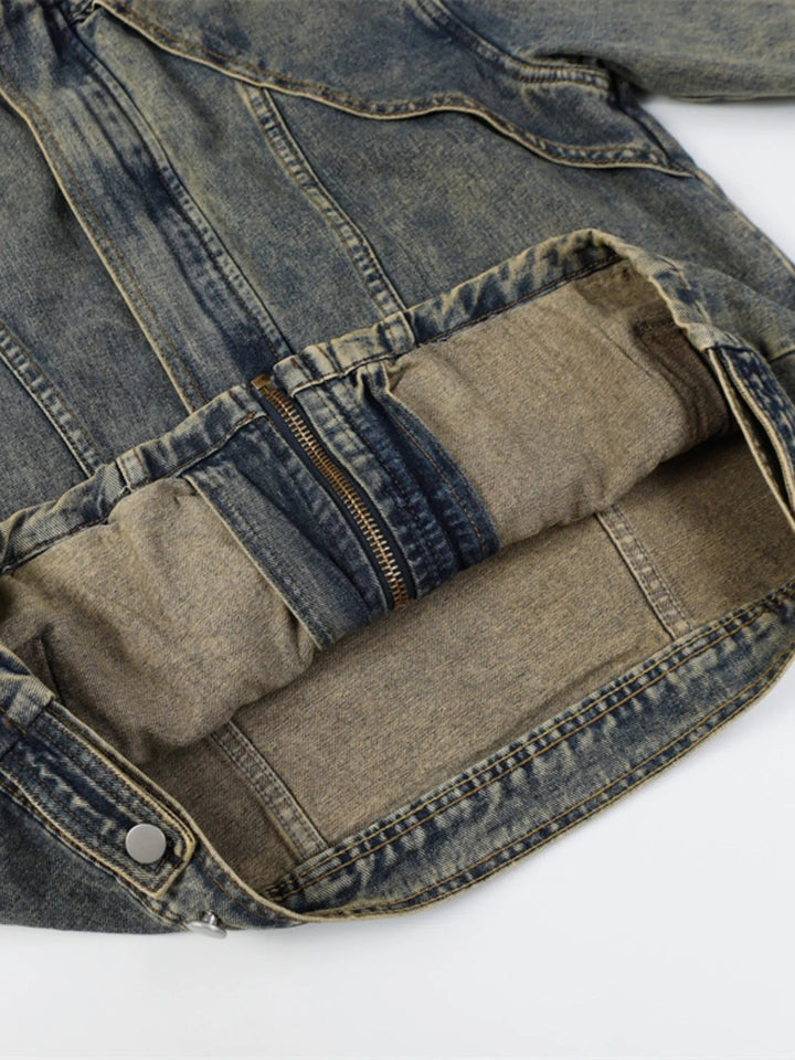 Men's Plus Size Zip Up Long Sleeve Denim Jacket - Blue - M - 98826dce4afb4642b14f2c808c27f78d - Max - Origin - Tatoo Tee