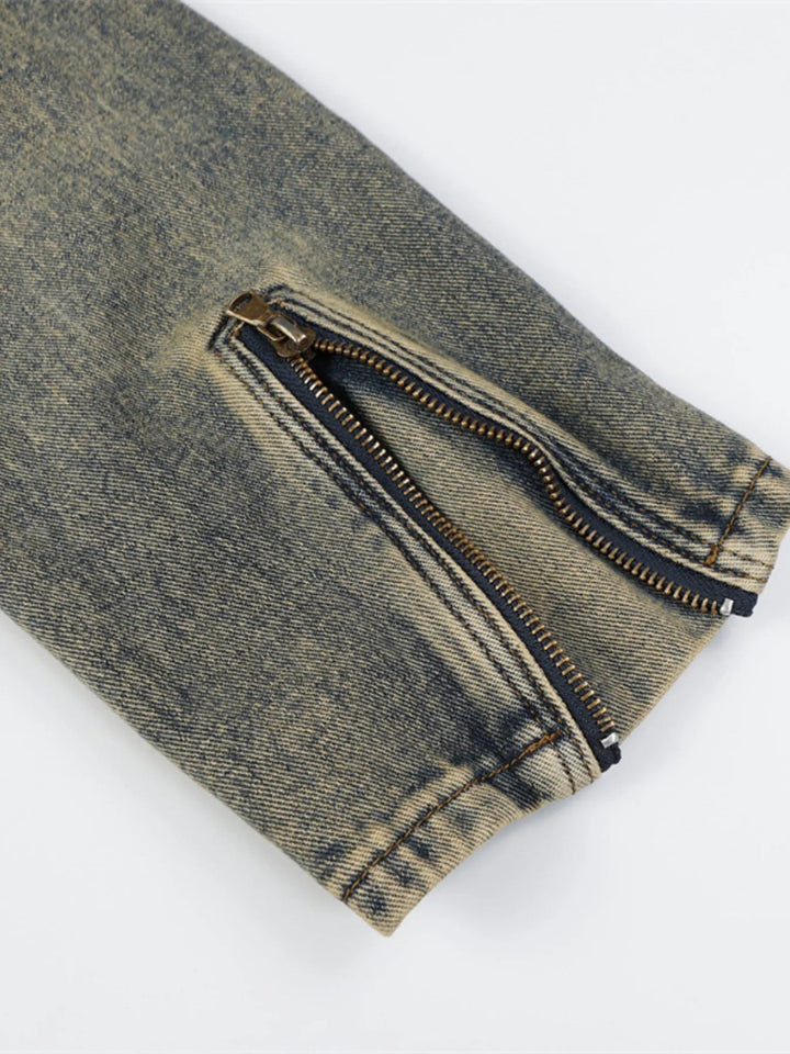 Men's Plus Size Zip Up Long Sleeve Denim Jacket - Blue - M - 7c0689de572a4794a5c07f18d55ef195 - Max - Origin - Tatoo Tee