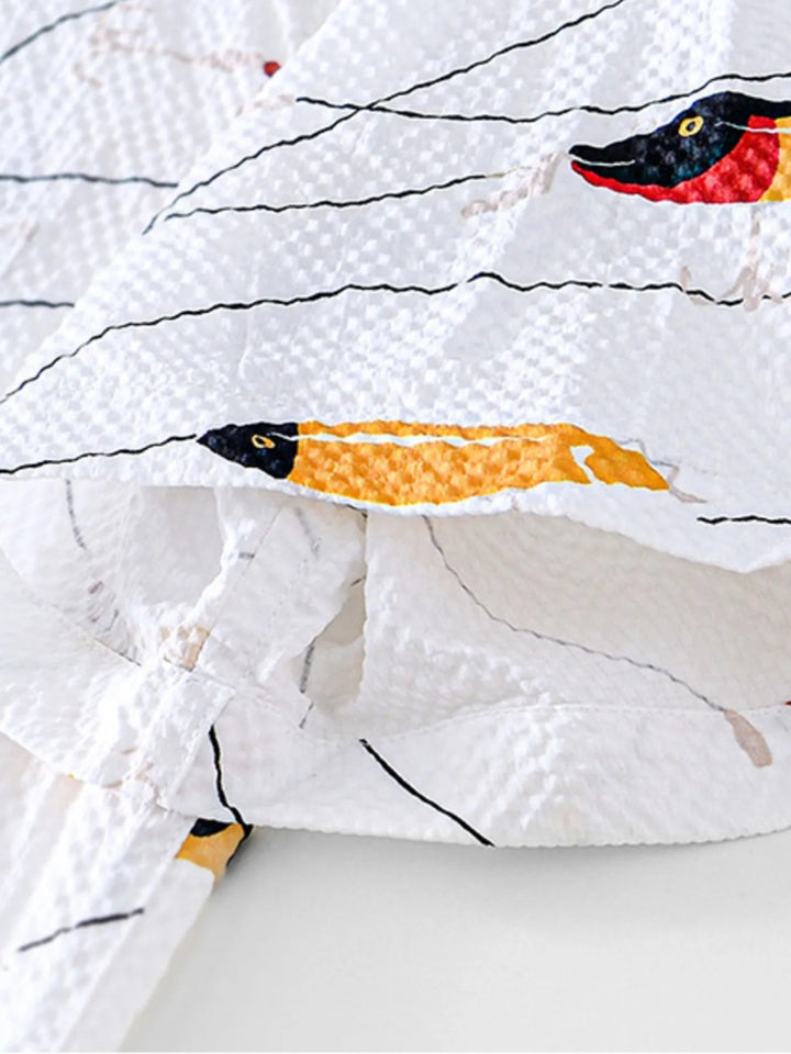 Men's Printed Button Up Short Sleeve Shirt - White - M - 13f8a869 - 73bf - 430a - 8bd3 - c62842a2ee18 - Max - Origin - Tatoo Tee
