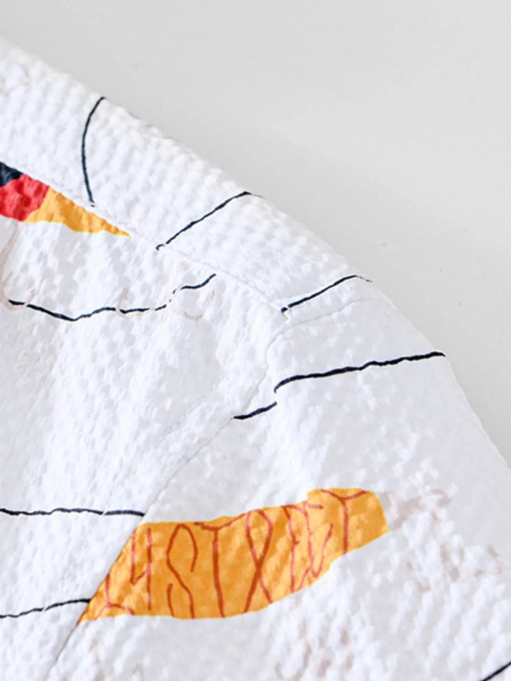 Men's Printed Button Up Short Sleeve Shirt - White - M - a0ad6983 - 3e63 - 440e - a0da - 992ca6b7c267 - Max - Origin - Tatoo Tee