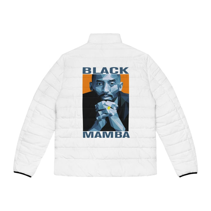 Men's Puffer Jacket with Black Mamba Graphic | Stylish Winter Outerwear - S - Black zipper - Men's Puffer Jacket with Black Mamba Graphic | Stylish Winter Outerwear - Tatoo Tee