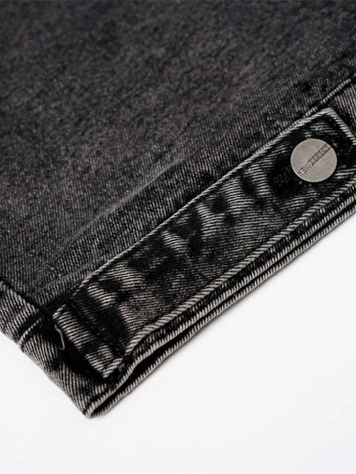 Men's Raw Hem Button Up Sleeveless Denim Jacket - Black - M - d3cdc2b8d81c4484a5da8eeb79759b68 - Max - Origin - Tatoo Tee