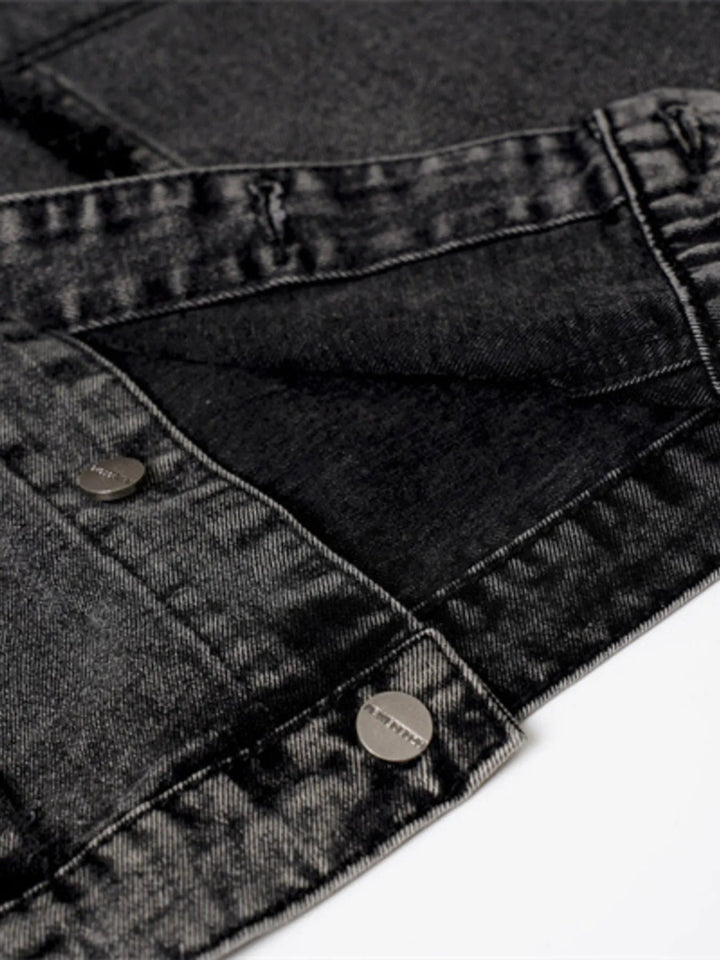 Men's Raw Hem Button Up Sleeveless Denim Jacket - Black - M - 25e1c651403945a88b3c6643383fcd82 - Max - Origin - Tatoo Tee