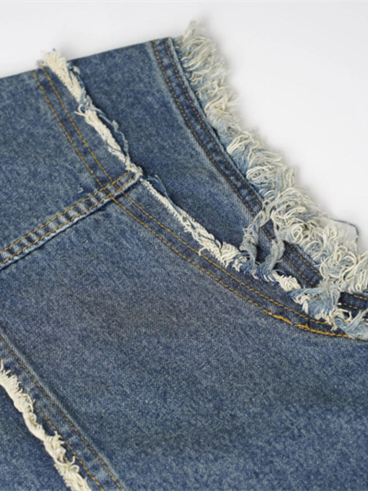 Men's Raw Hem Button Up Sleeveless Denim Jacket - Blue - M - 33212a1d59ac4301b1f6f4723c3b6766 - Max - Origin - Tatoo Tee