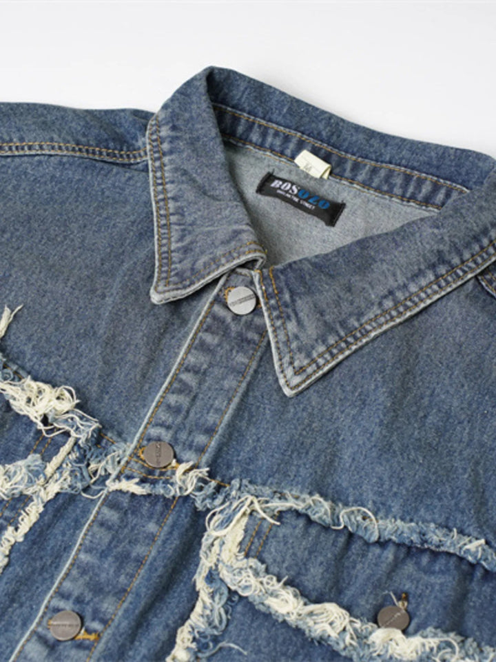 Men's Raw Hem Button Up Sleeveless Denim Jacket - Blue - M - 6a36f18453894e22909cdfbcb0a14e44 - Max - Origin - Tatoo Tee