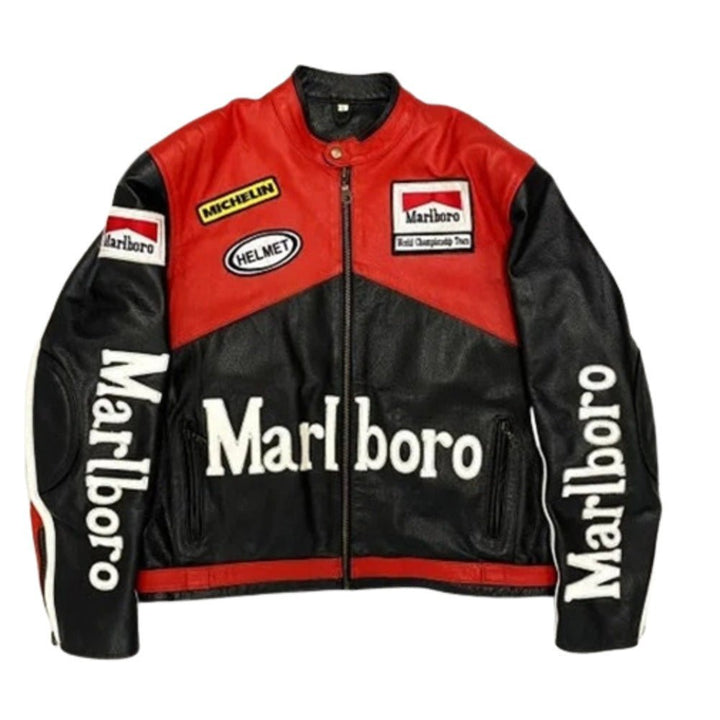 Men’s Red Marlboro Racing Jacket - Male - XS - Men’s Red Marlboro Racing Jacket - Tatoo Tee