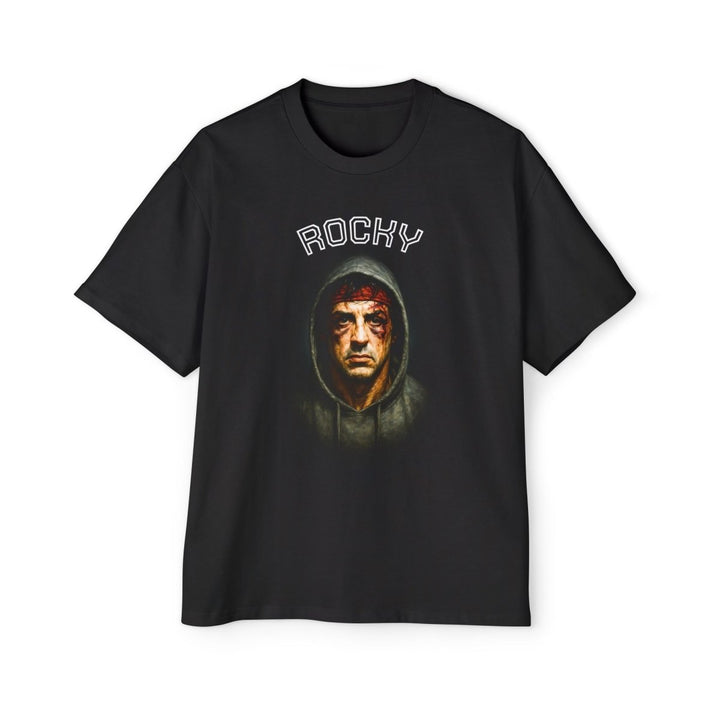 Men's Rocky Heavy Oversized Tee - S - Black - Men's Rocky Heavy Oversized Tee - Tatoo Tee