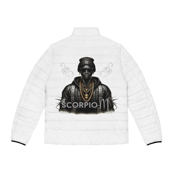 Men's Scorpio Puffer Jacket - Stylish Lightweight Outerwear for Cool Weather - S - Black zipper - Men's Scorpio Puffer Jacket - Stylish Lightweight Outerwear for Cool Weather - Tatoo Tee