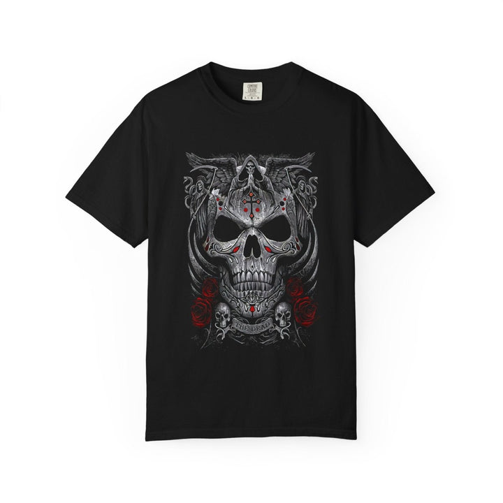 Men's Skull Graphic T-Shirt, Edgy Unisex Tee, Gothic Apparel, Perfect for Rock Concerts, Halloween & Casual Outfits - Black - S - Men's Skull Graphic T-Shirt, Edgy Unisex Tee, Gothic Apparel, Perfect for Rock Concerts, Halloween & Casual Outfits - Tatoo Tee