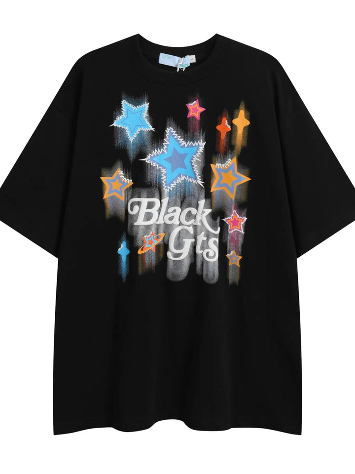 Men's Star Round Neck Oversized T-Shirt - Black - S - 2e1b52fbf07e4b4f8dbe19ce4bb37152 - Max - Origin - Tatoo Tee