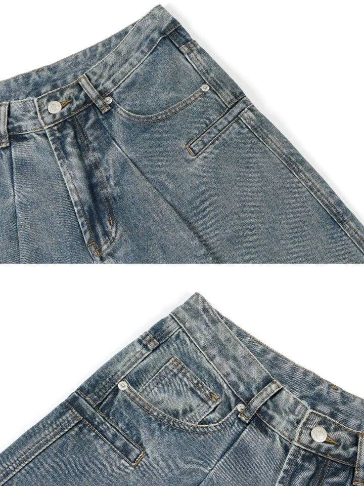 Men's Washed Wide Leg Jeans - Denim Blue - S - 81ffd5dc - 5d75 - 4661 - bd8c - c6f34d4df031 - Max - Origin - Tatoo Tee