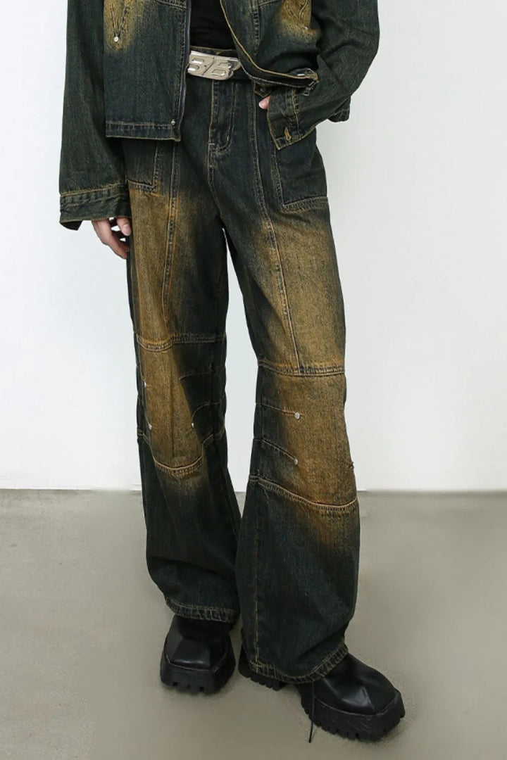 Men's Wide Leg Bootcut Jeans - Dark - M - a0808d2e - ae72 - 4858 - 953a - 8716ca07d053 - Max - Tatoo Tee