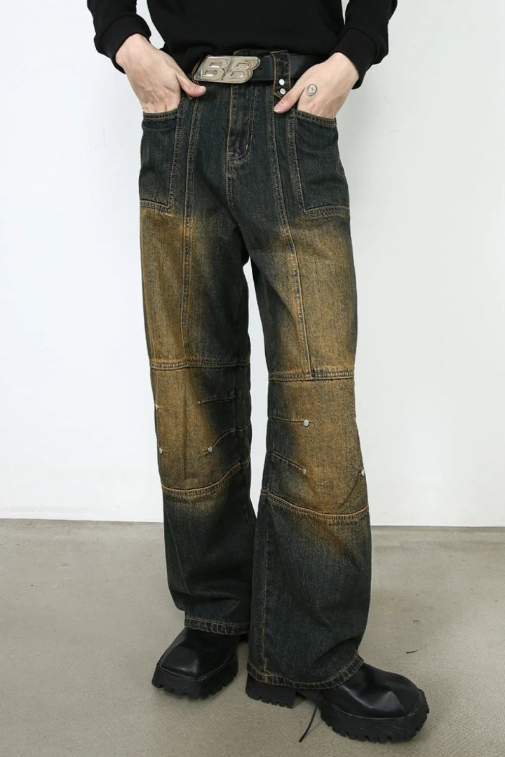 Men's Wide Leg Bootcut Jeans - Dark - M - 88b911e8 - 599c - 459a - 8e77 - c5fbcad001fc - Max - Tatoo Tee