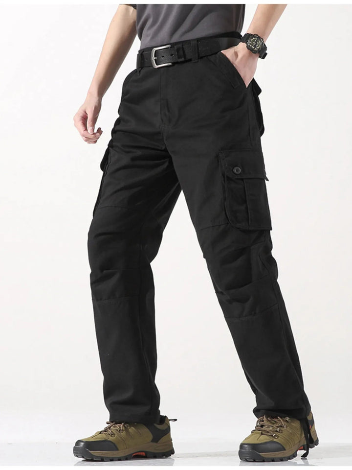 Men's Wide Leg Cargo Pants - Black - 29 - e4e5f68e963c4968a1a043238bccc478 - Max - Origin - Tatoo Tee